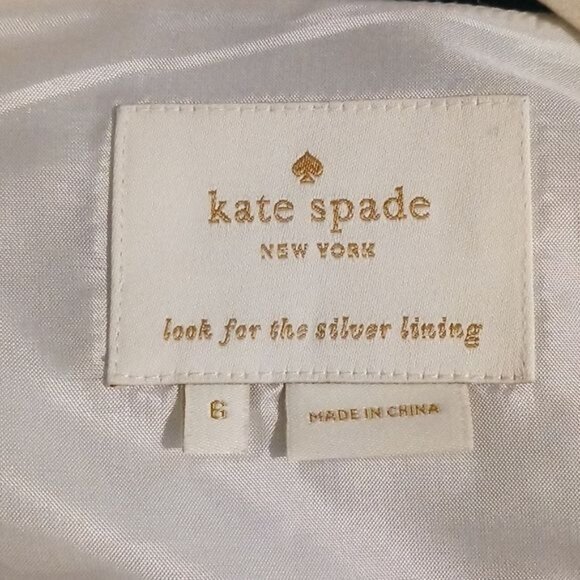 Kate Spade‎ Joss Fit & Flare Cocktail Dress in Blue Dusk Cloud Fabric, Size 6 - Picture 7 of 13